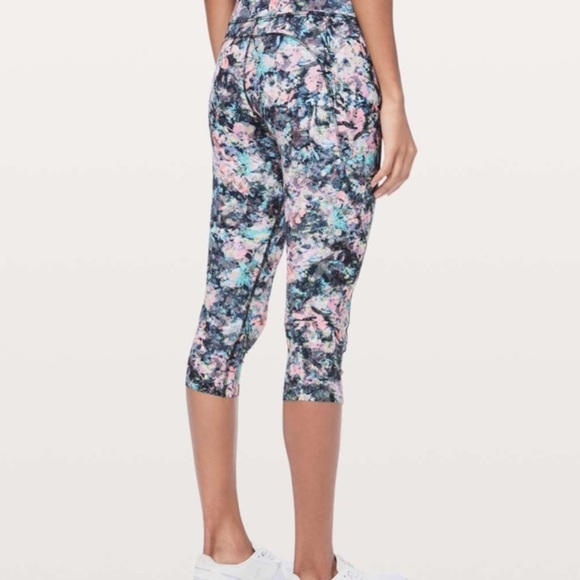 Lululemon Fast & Free Leggings Crop II *Nulux 19" Dappled Daze Multi - Picture 3 of 16